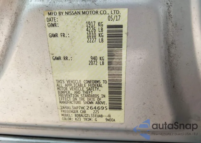 1N4AL3AP7HC264695: 41922330