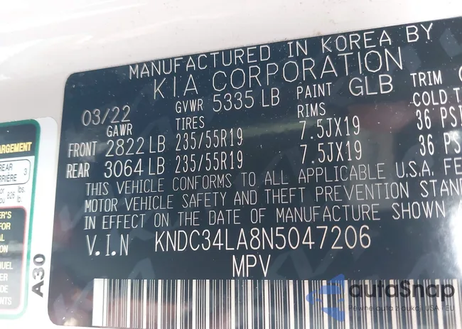 KNDC34LA8N5047206: 41922480