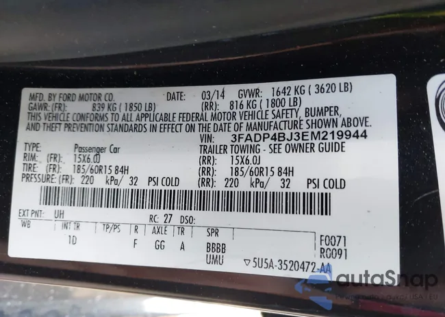 3FADP4BJ3EM219944: 41922554