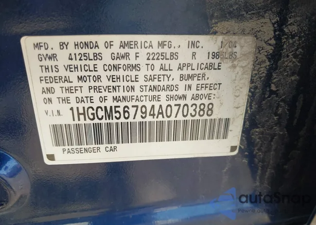 1HGCM56794A070388: 41921878