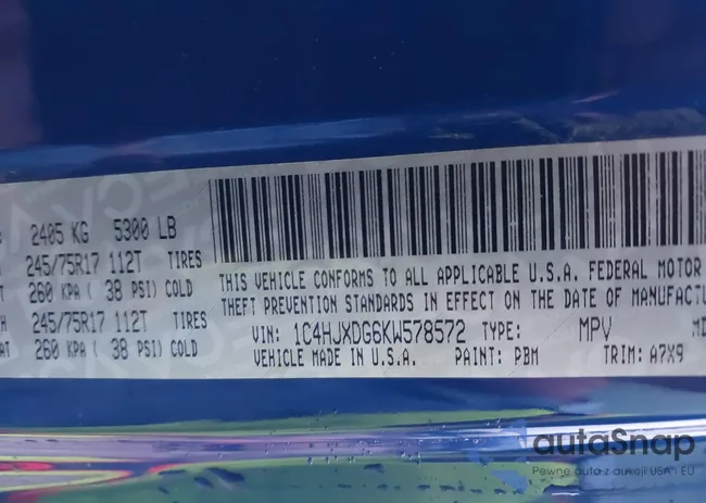 1C4HJXDG6KW578572: 41921919