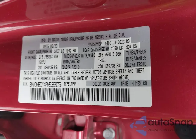 3MVDMBDY4PM536876: 41923035