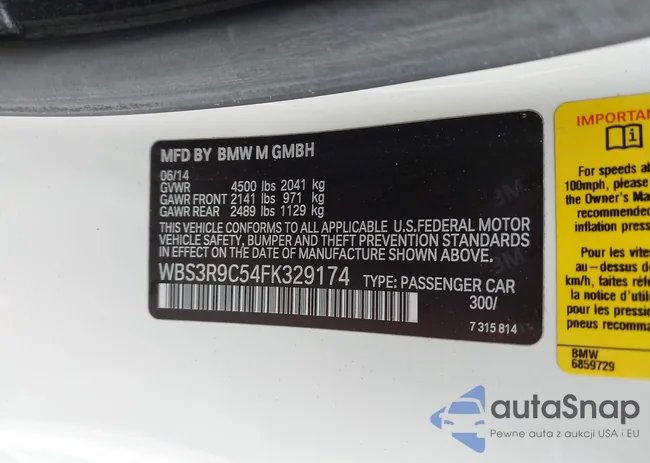 WBS3R9C54FK329174: 41923136