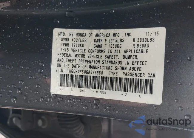 1HGCR2F58GA079960: 41923145