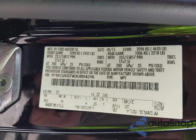 1FMCU0G74GUB04316: 41923174