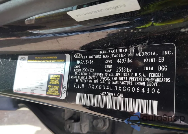 5XXGU4L3XGG064104: 41922904