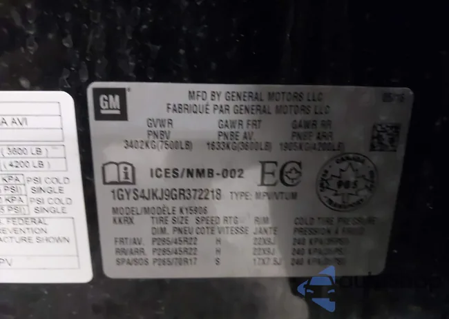 1GYS4JKJ9GR372218: 41924076