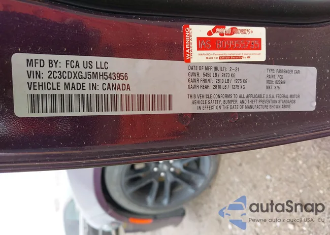 2C3CDXGJ5MH543956: 41924346