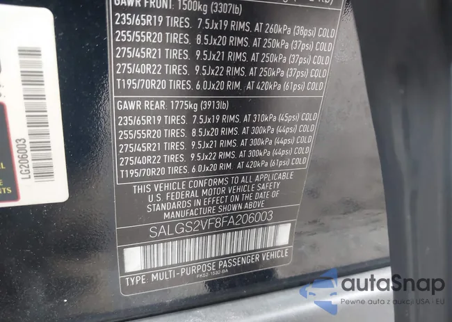 SALGS2VF8FA206003: 41924522