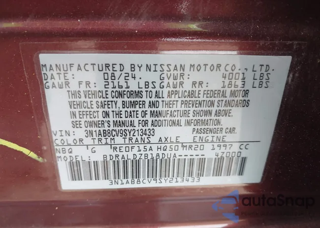 3N1AB8CV9SY213433: 41925123