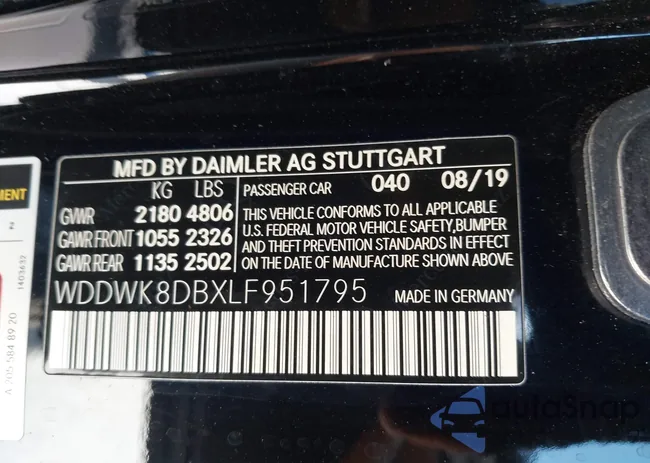 WDDWK8DBXLF951795: 41925316