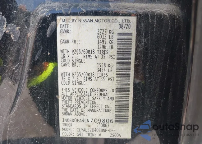 1N6ED0EA4LN709806: 41925400