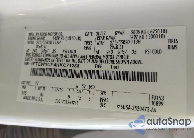 1FTEW1CP4HKC71288: 41925475