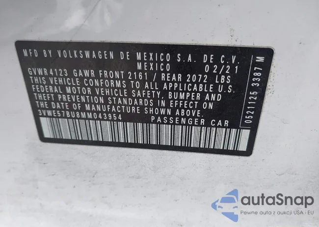 3VWE57BU8MM043954: 41924670