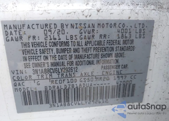 3N1AB8CV6LY292612: 41924671