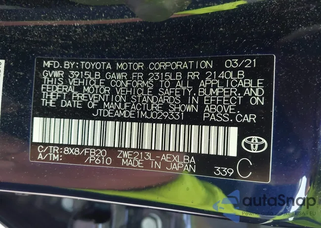 JTDEAMDE1MJ029331: 41924675