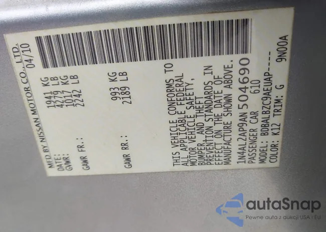 1N4AL2AP9AN504690: 41924842