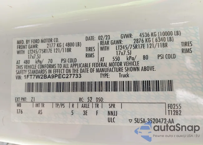 1FT7W2BA9PEC27733: 41924861