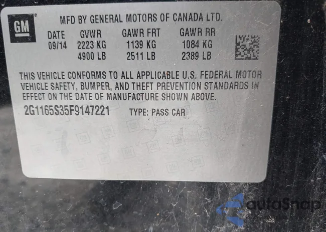 2G1165S35F9147221: 41926280