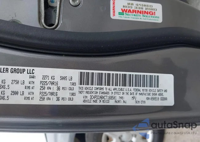 3C4PDCABXCT168501: 41925681