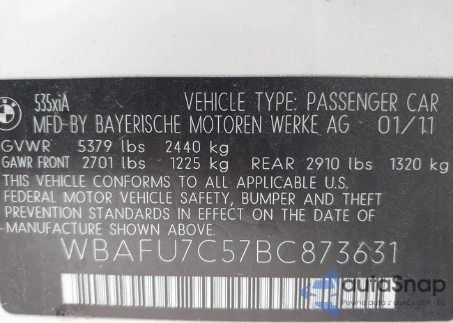 WBAFU7C57BC873631: 41928497