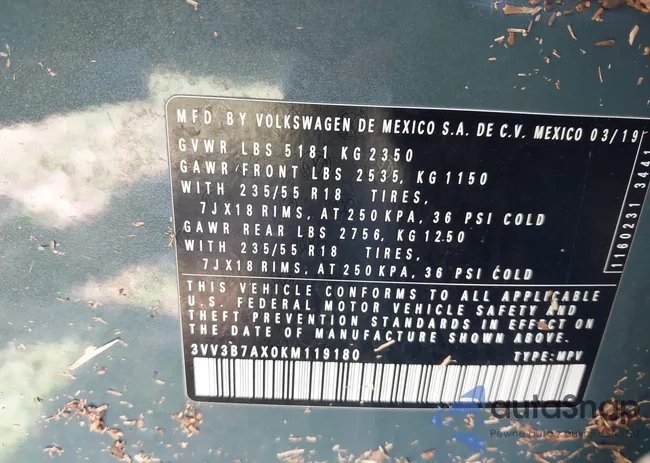 3VV3B7AX0KM119180: 41928546