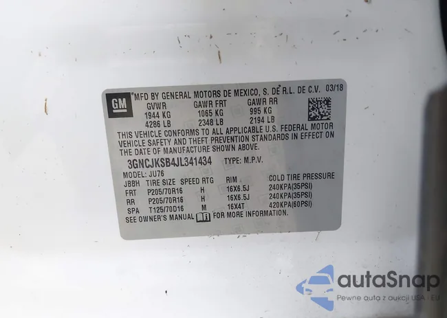 3GNCJKSB4JL341434: 41928563