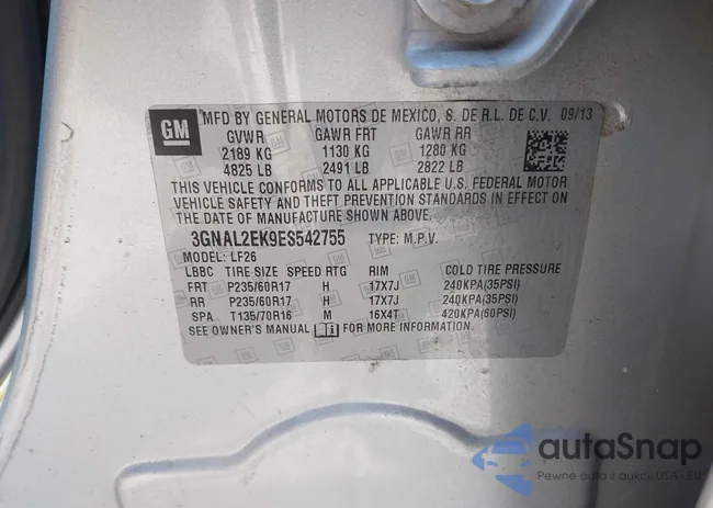 3GNAL2EK9ES542755: 41927805