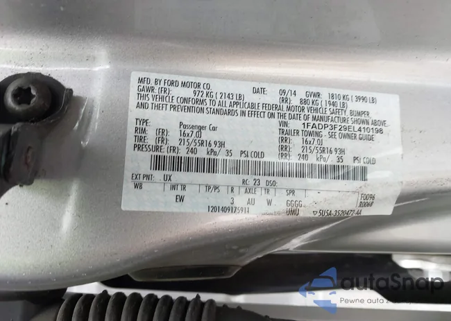 1FADP3F29EL410198: 41927850