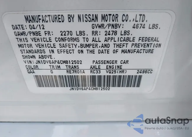 JN1DV6AP4CM812502: 41928644