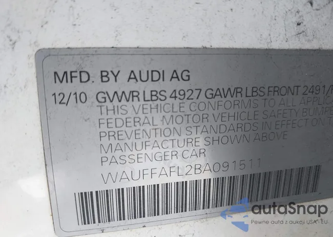 WAUFFAFL2BA091511: 41930126