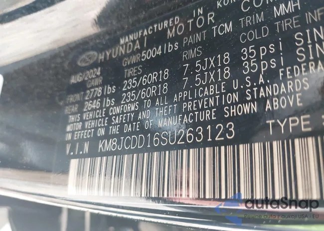 KM8JCDD16SU263123: 41930269