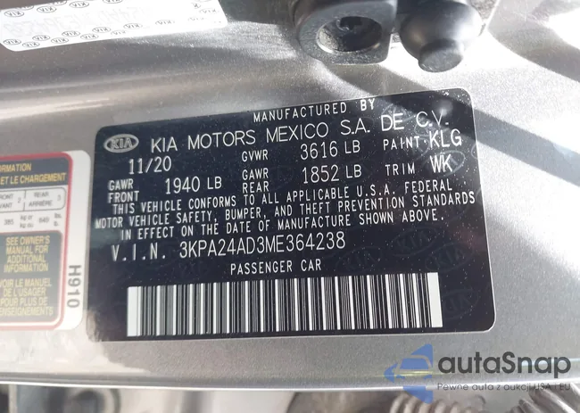 3KPA24AD3ME364238: 41930341