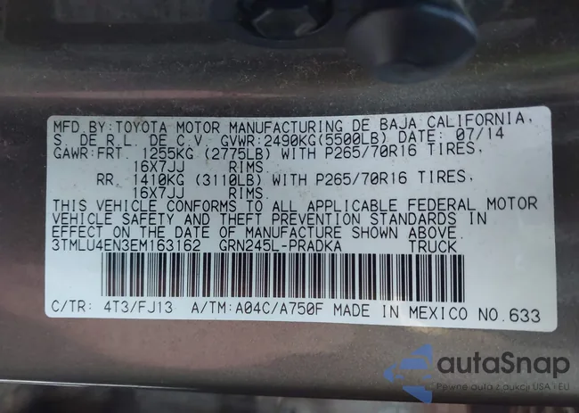 3TMLU4EN3EM163162: 41930392