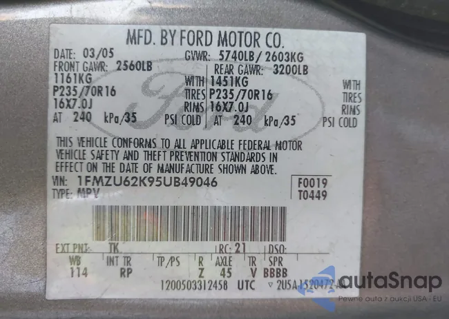 1FMZU62K95UB49046: 41929755