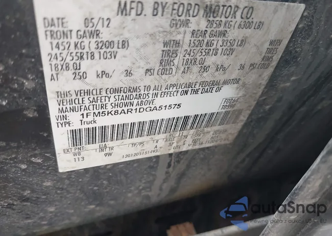 1FM5K8AR1DGA51575: 41929783