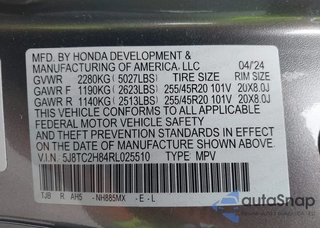 5J8TC2H84RL025510: 41930696