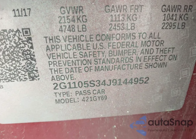 2G1105S34J9144952: 41930719