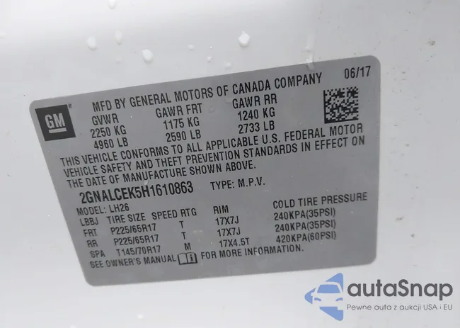 2GNALCEK5H1610863: 41930974