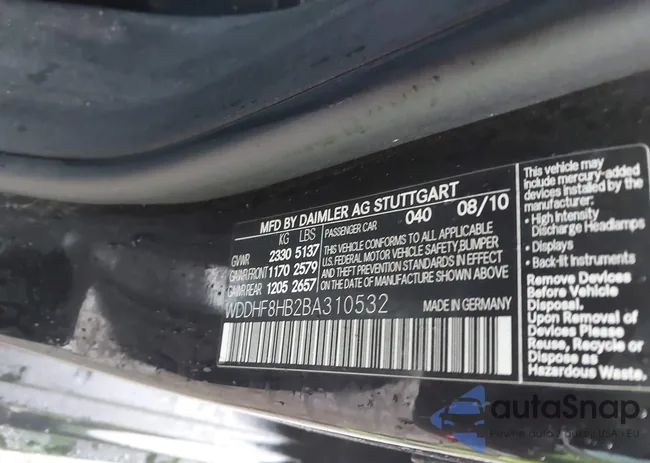 WDDHF8HB2BA310532: 41932129