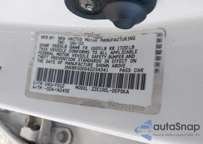 1NXBR32E64Z234341: 41932133