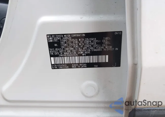 JTMYFREV5DD022035: 41932259