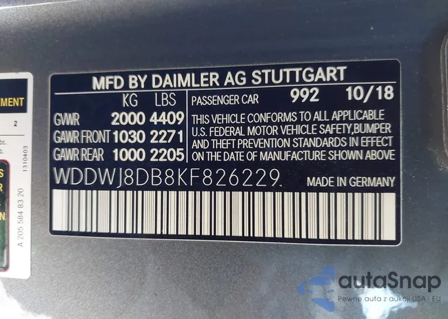 WDDWJ8DB8KF826229: 41932314