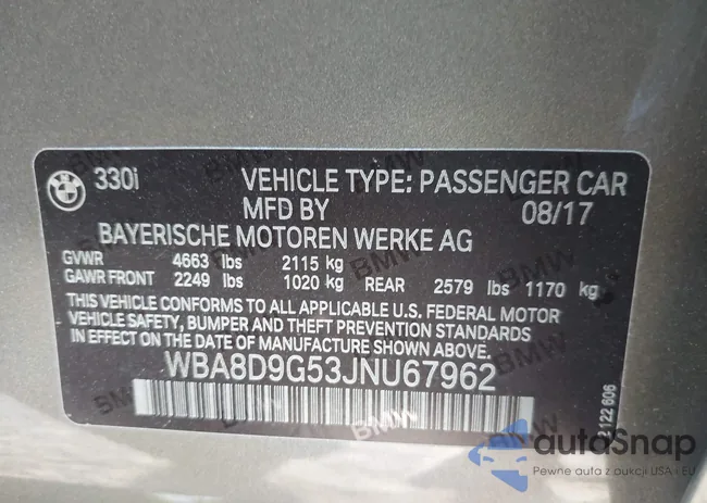 WBA8D9G53JNU67962: 41932352