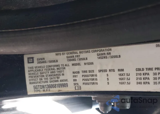 5GTDN136068109909: 41932541