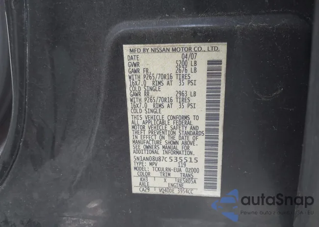 5N1AN08U87C535515: 41932588