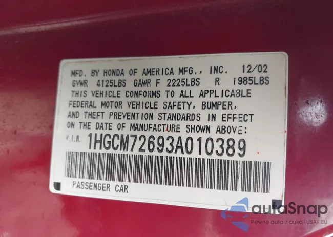 1HGCM72693A010389: 41932619