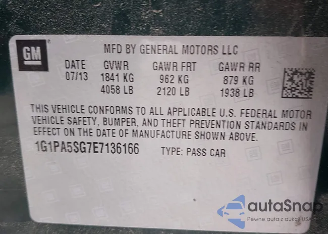 1G1PA5SG7E7136166: 41931653