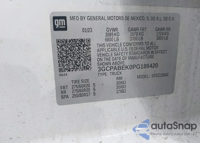 3GCPABEK0PG189420: 41931810