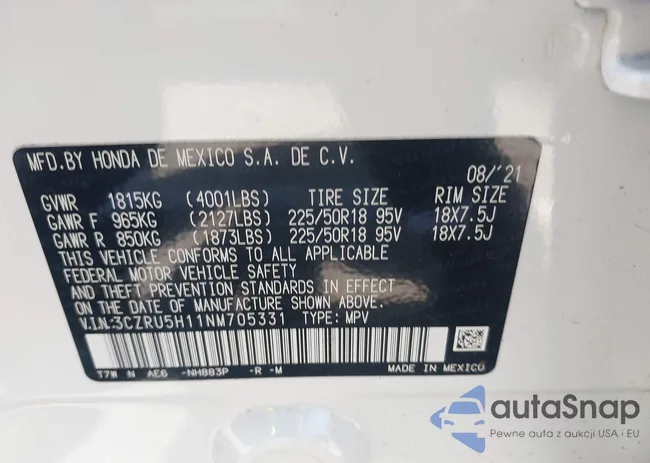 3CZRU5H11NM705331: 41931905